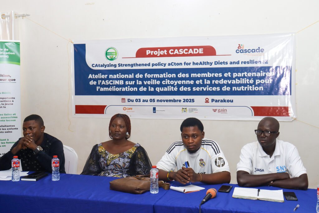 IMG_0074-1024x683 Mise en œuvre du projet CASCADE, l’Alliance de la Société Civile pour l’Intensification de la Nutrition au Bénin (Ascinb) redynamise la veille citoyenne et la redevabilité pour l’amélioration de la qualité des services de nutrition.